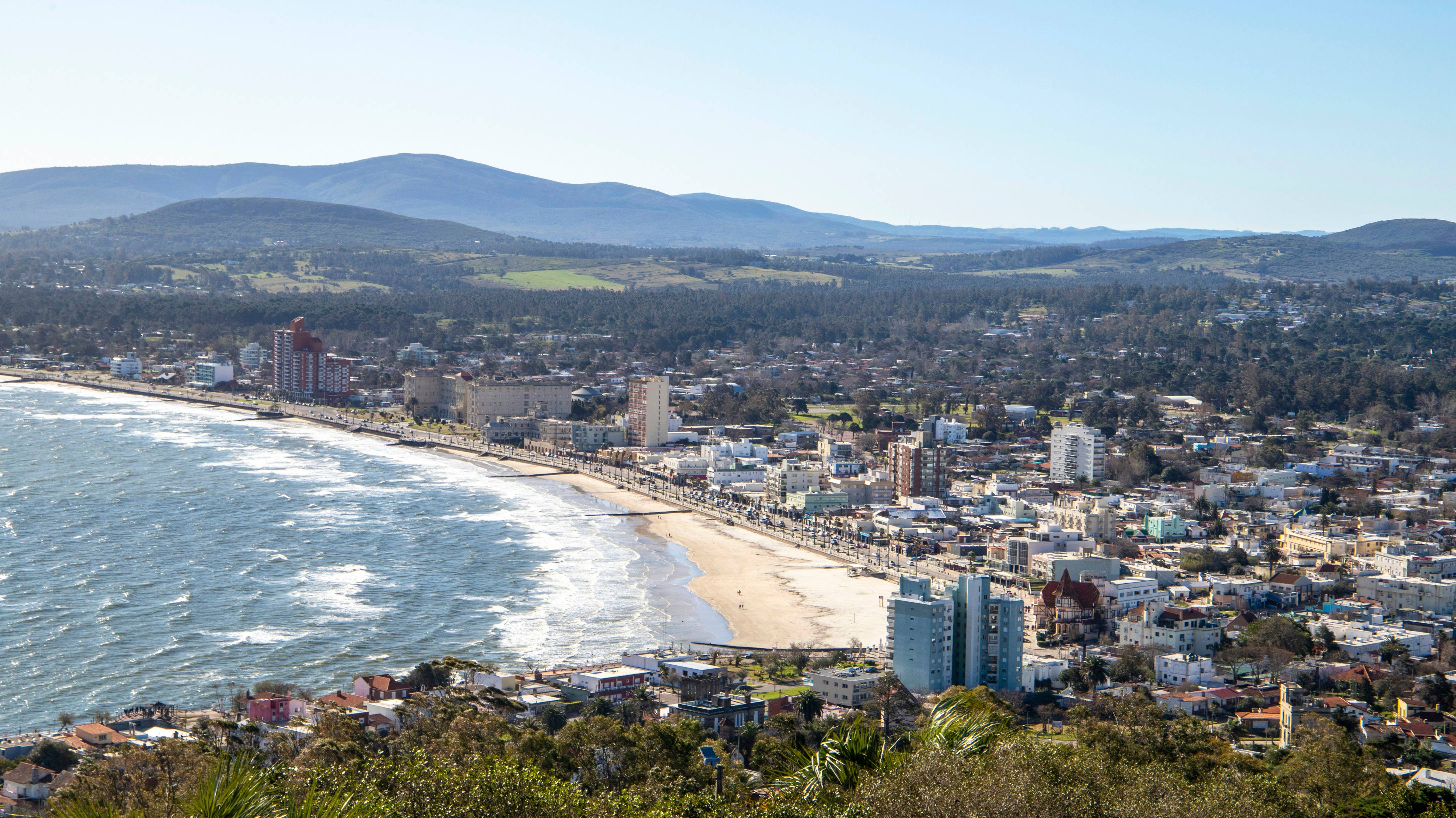 aerial view of city buildings near sea during daytime