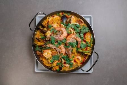 Traditional Spanish Seafood Paella